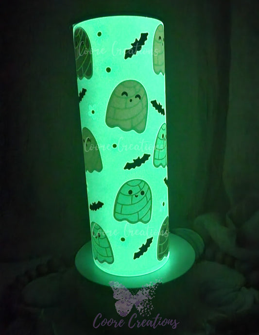 Ghost Concha Glow in the Dark Halloween Tumblers