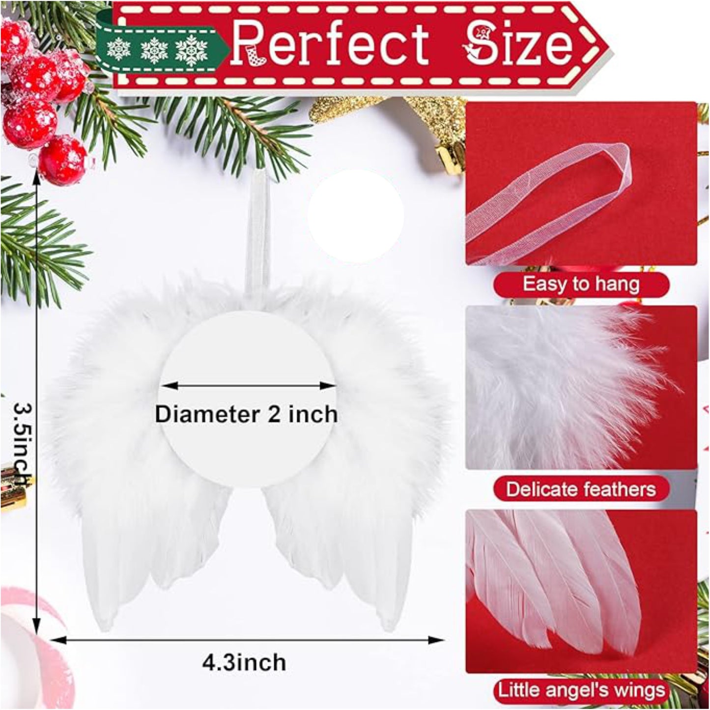 Memorial Angel Wings Ornaments