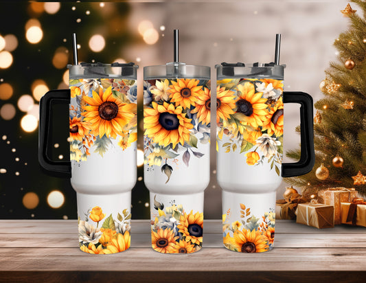 Sunflower 40 Oz Tumblers