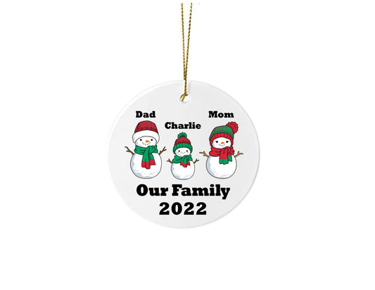 Ornaments Snowman Family