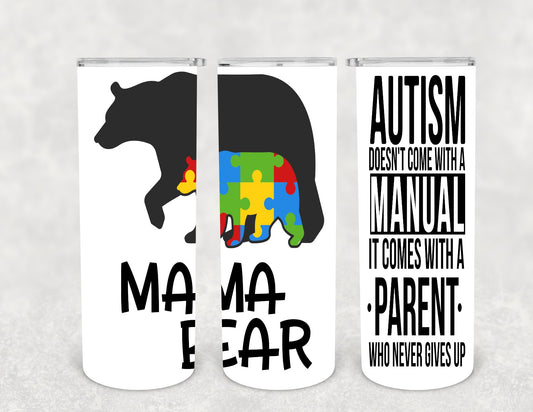 Mama Bear Autism Tumbler