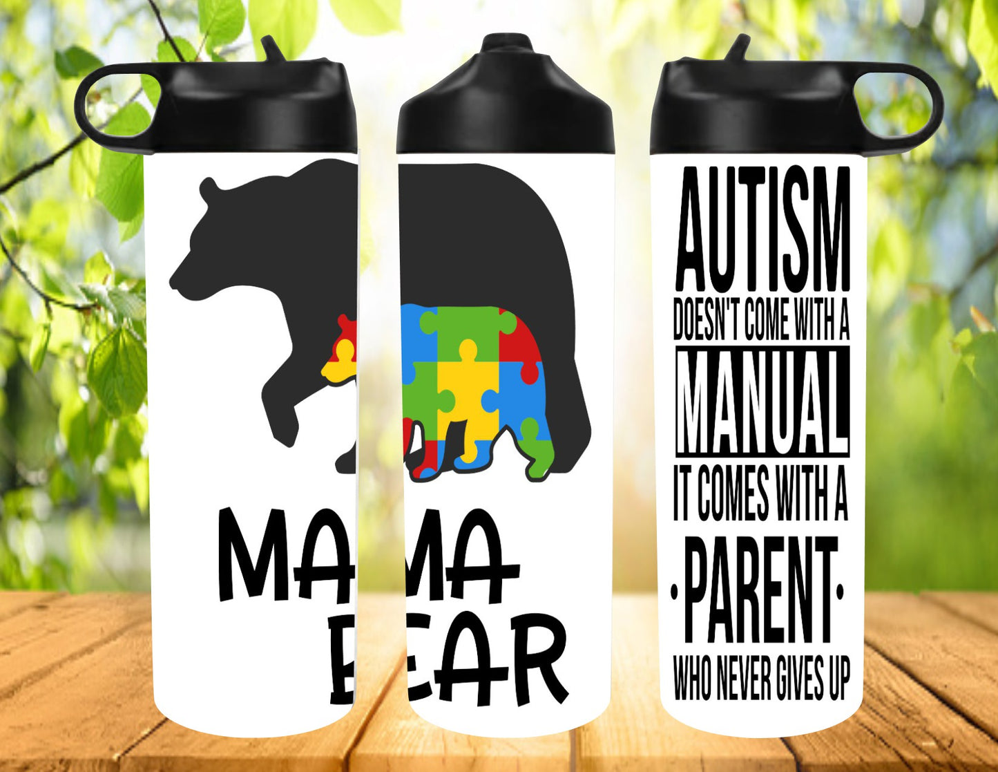 Mama Bear Autism Tumbler